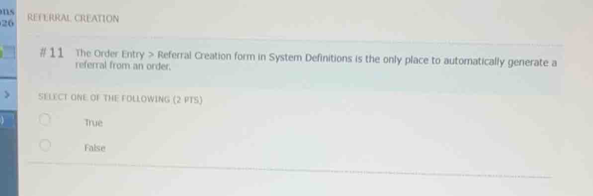 referral creation #11 the order entry > referral creation form in syste…