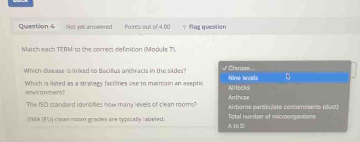 match each term to the correct definition (module 7). which disease is …