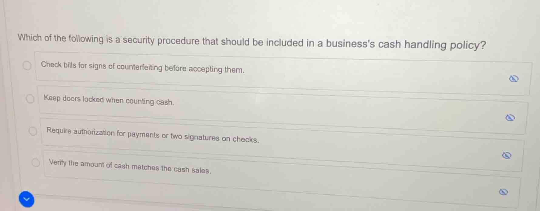which of the following is a security procedure that should be included …