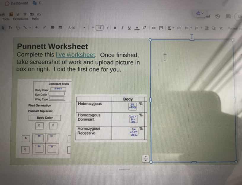 punnett worksheet complete this live worksheet. once finished, take scr…