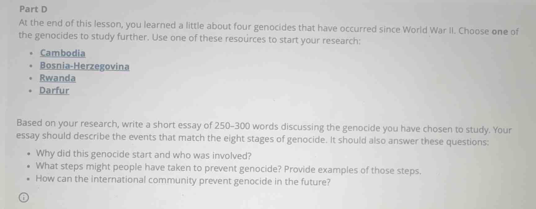 part d at the end of this lesson, you learned a little about four genoc…