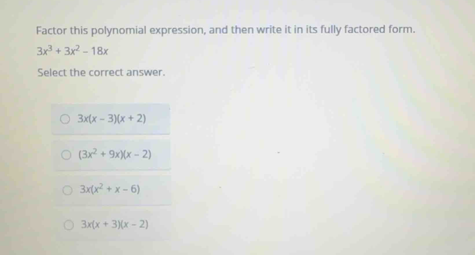 factor this polynomial expression, and then write it in its fully facto…