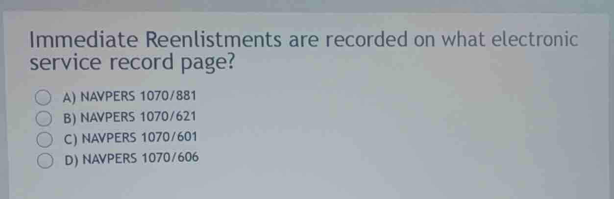 immediate reenlistments are recorded on what electronic service record …