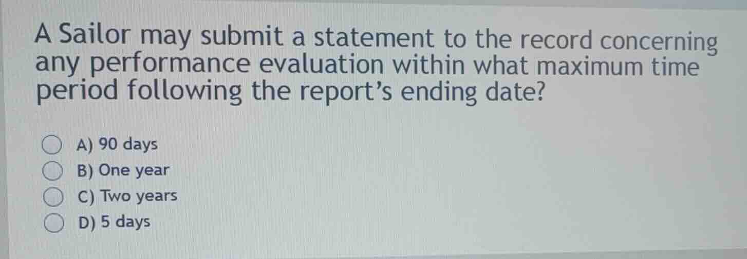 a sailor may submit a statement to the record concerning any performanc…