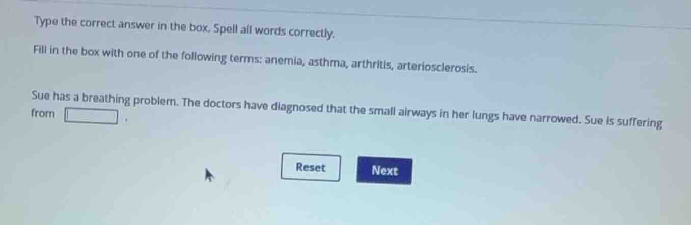 type the correct answer in the box. spell all words correctly. fill in …