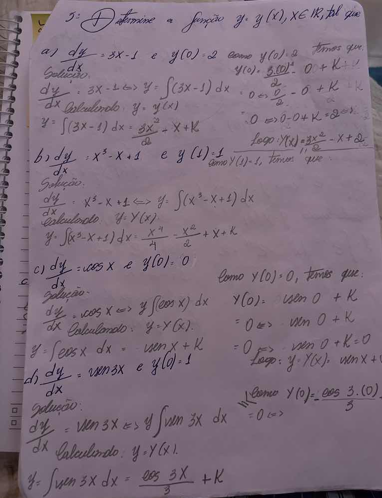 5. determine a função \\(y = y(x)\\), \\(x \\in \\mathbb{r}\\), tal que…