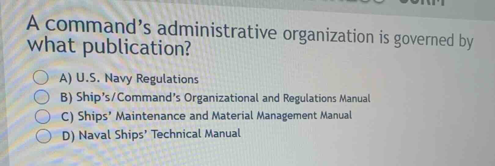a commands administrative organization is governed by what publication?…