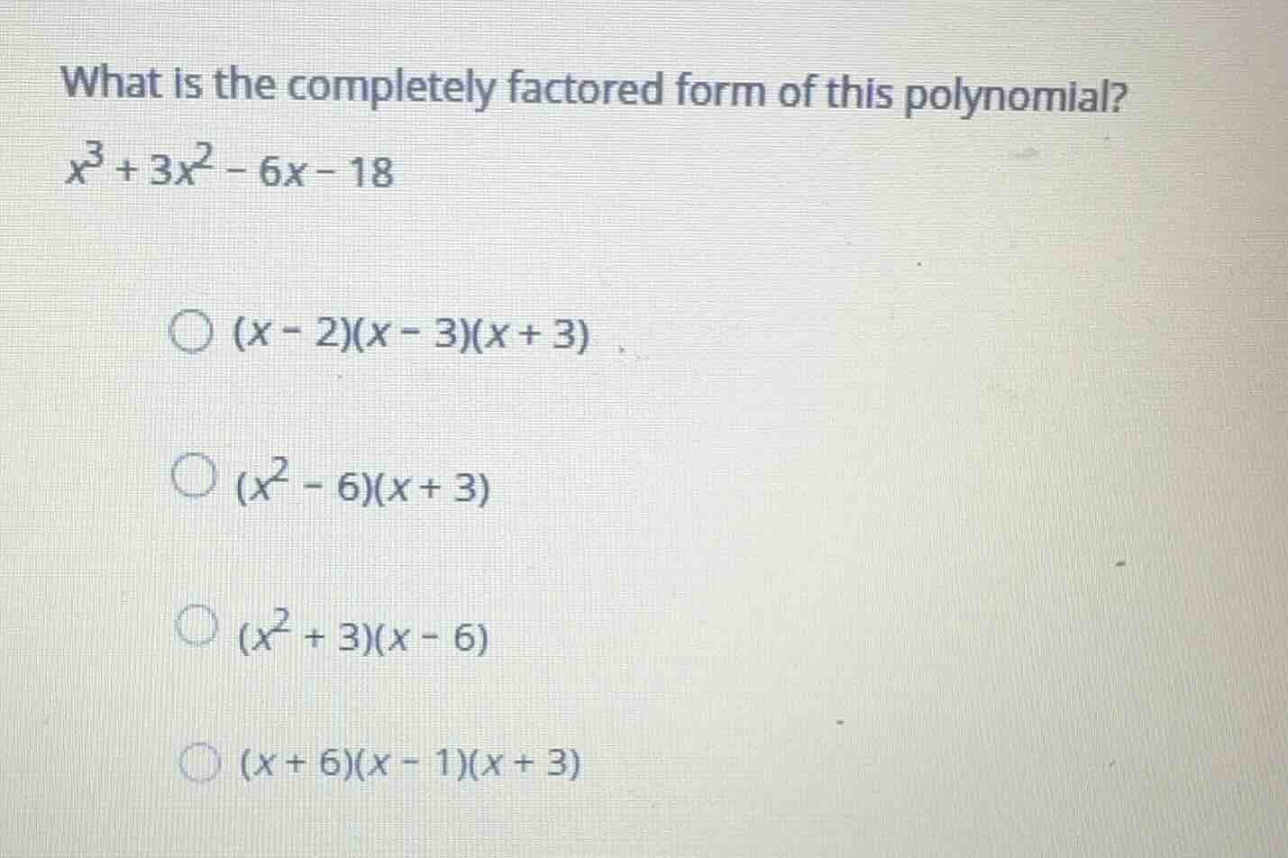 what is the completely factored form of this polynomial? \\(x^3 + 3x^2 …