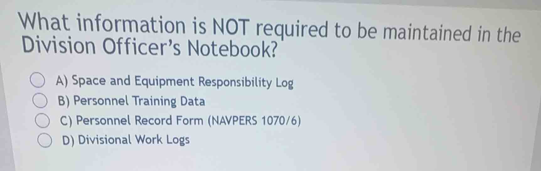 what information is not required to be maintained in the division offic…