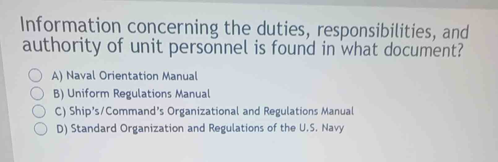 information concerning the duties, responsibilities, and authority of u…