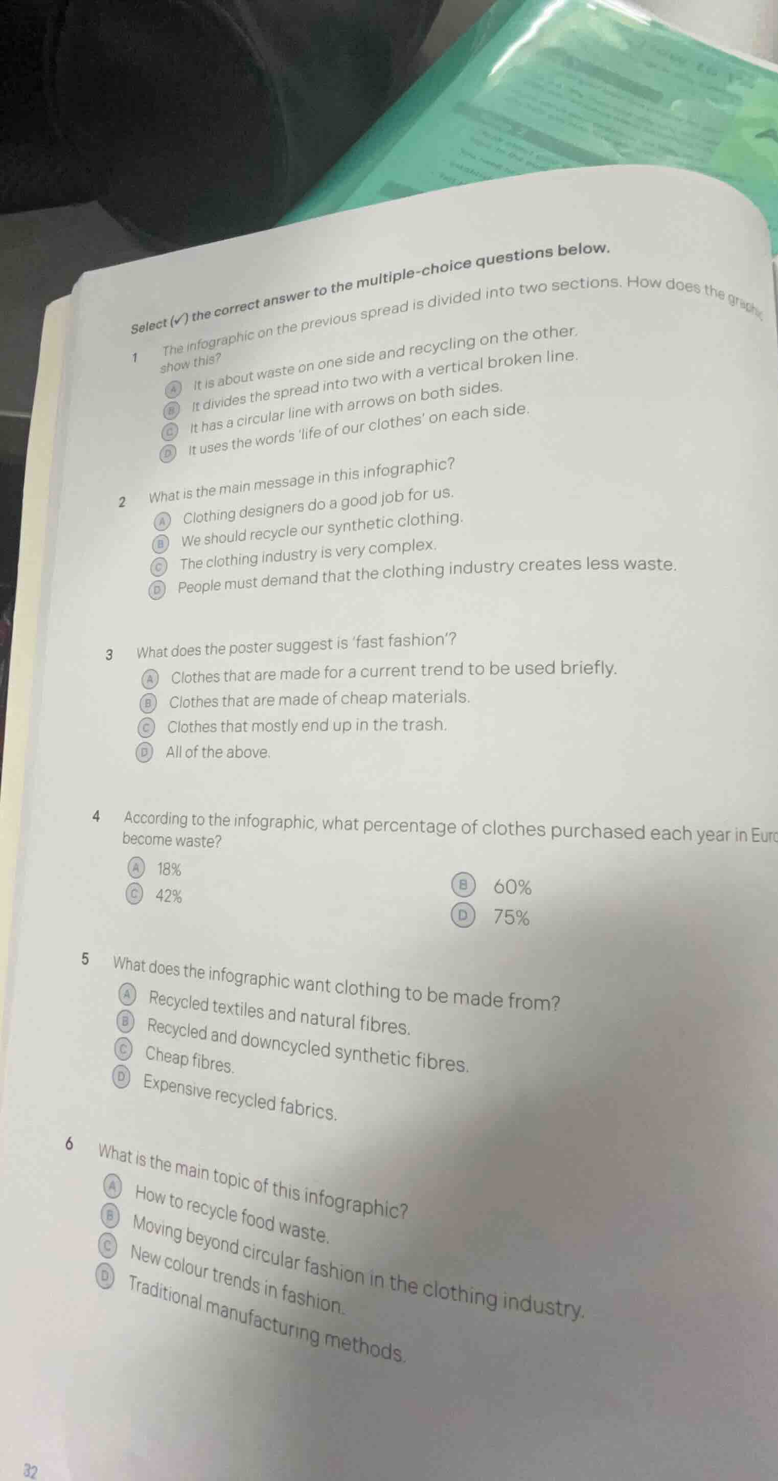 select (\\checkmark) the correct answer to the multiple-choice question…