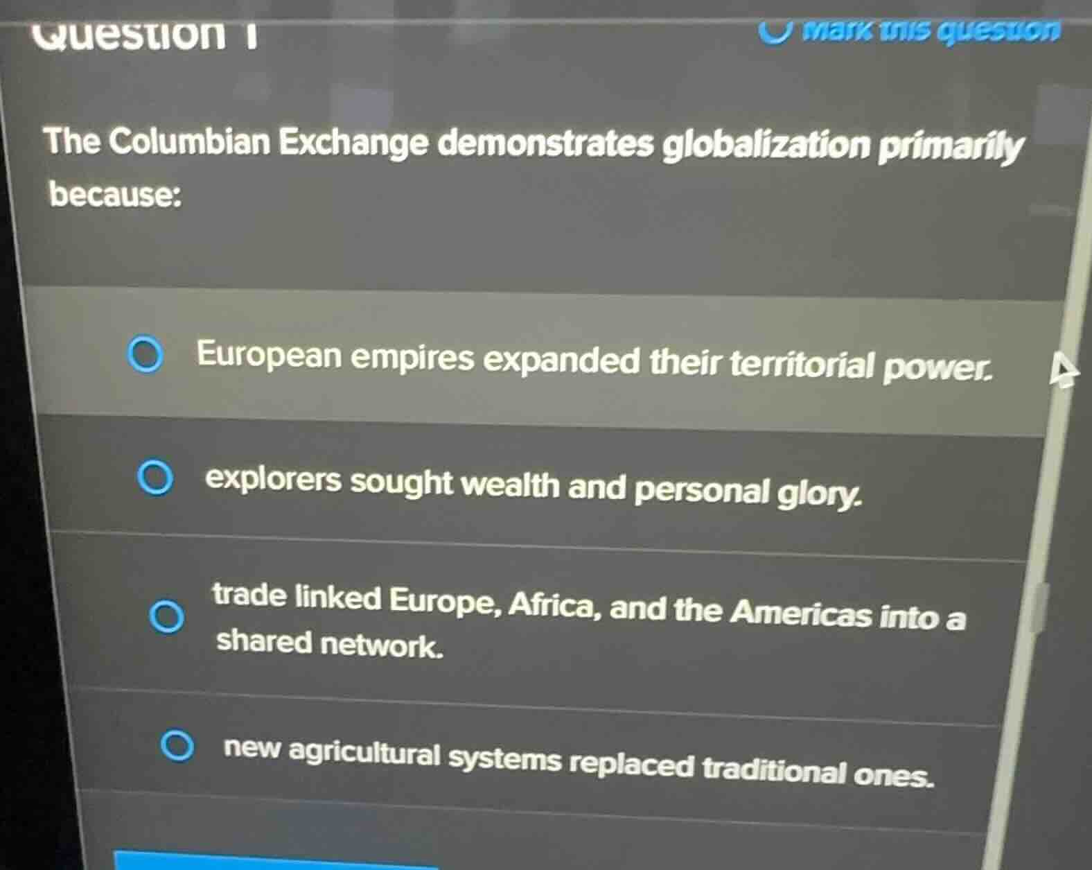 the columbian exchange demonstrates globalization primarily because: - …