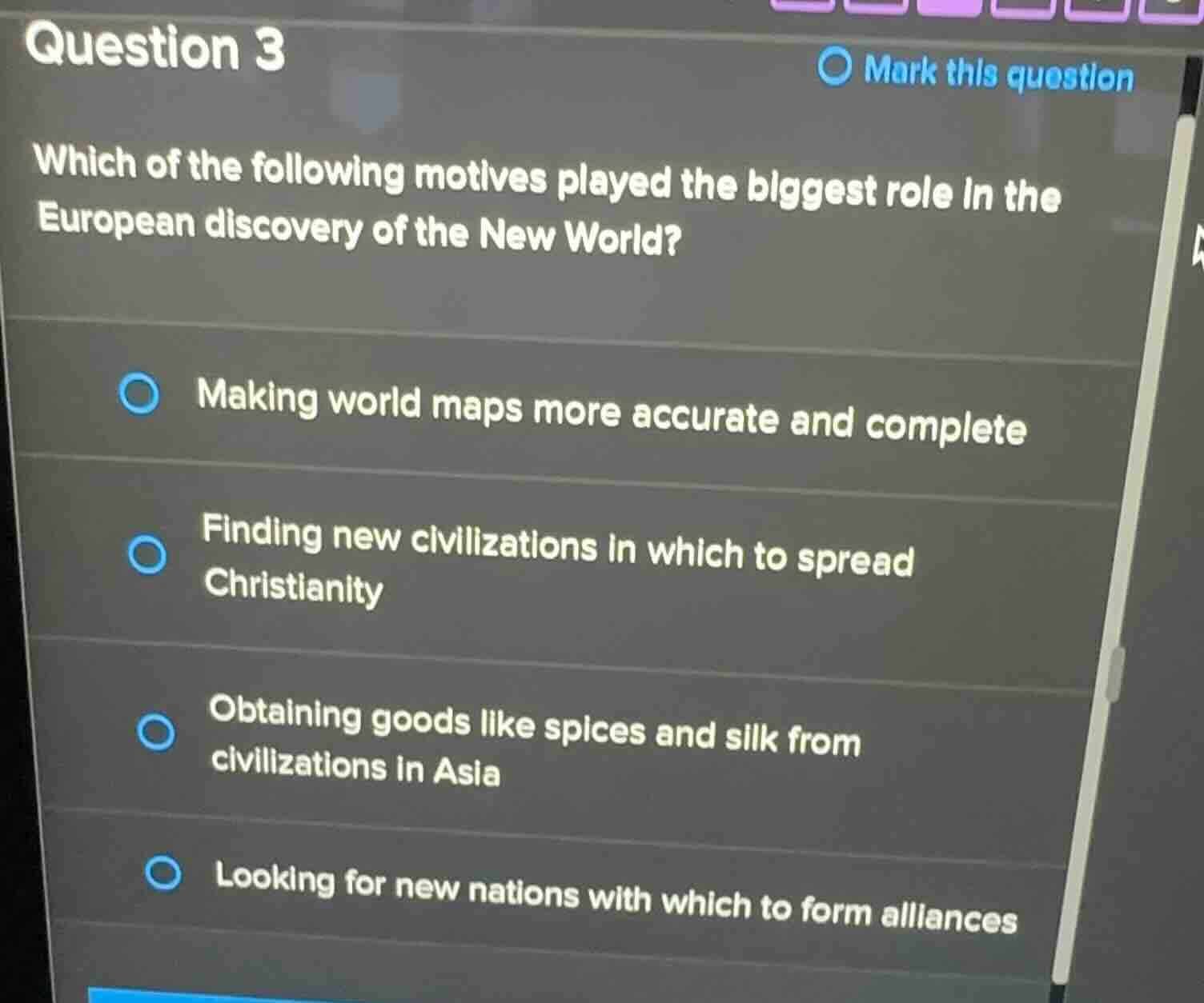 question 3 which of the following motives played the biggest role in th…