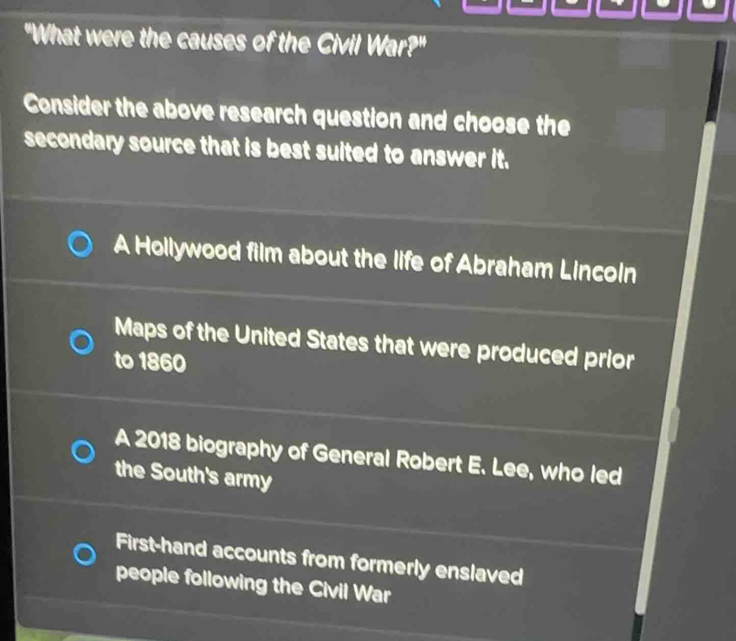 \what were the causes of the civil war?\ consider the above research qu…