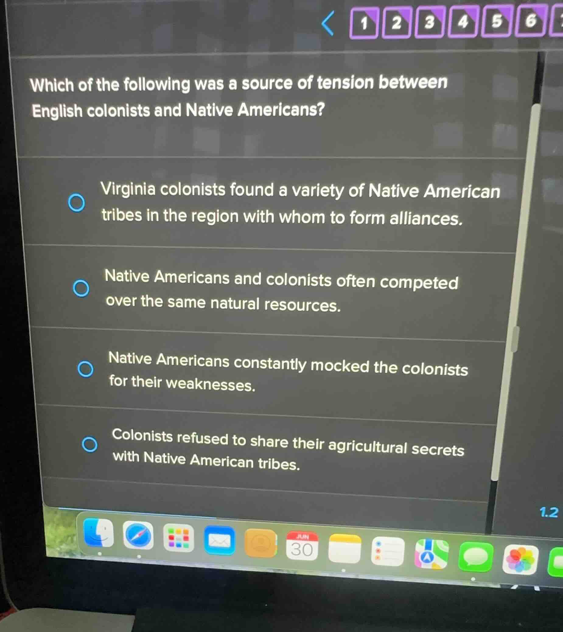 which of the following was a source of tension between english colonist…