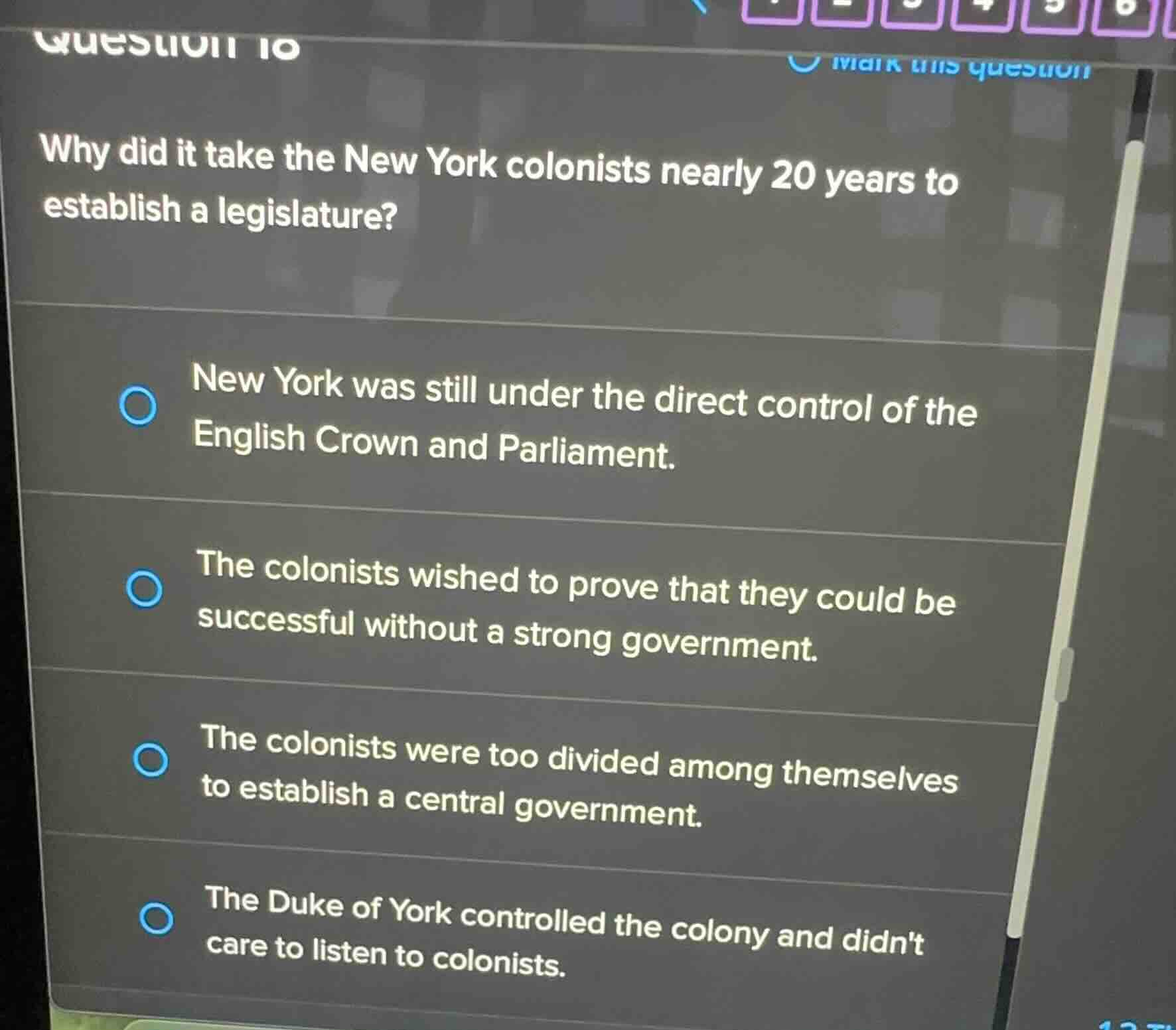 why did it take the new york colonists nearly 20 years to establish a l…