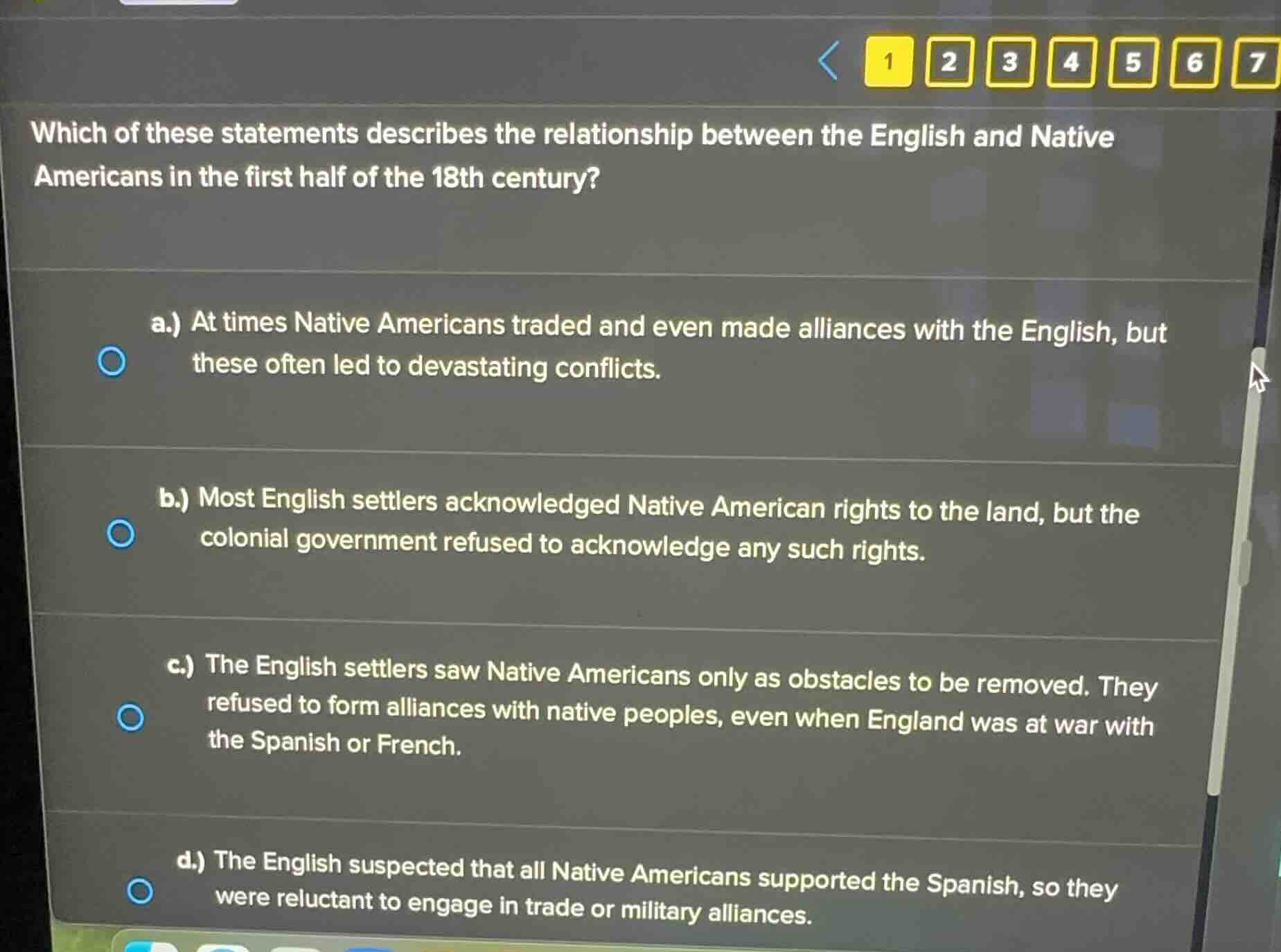 which of these statements describes the relationship between the englis…
