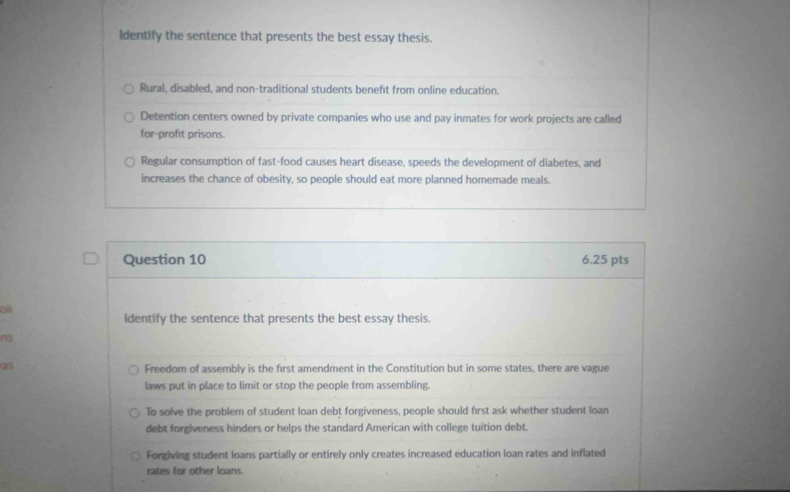 identify the sentence that presents the best essay thesis. * rural, dis…