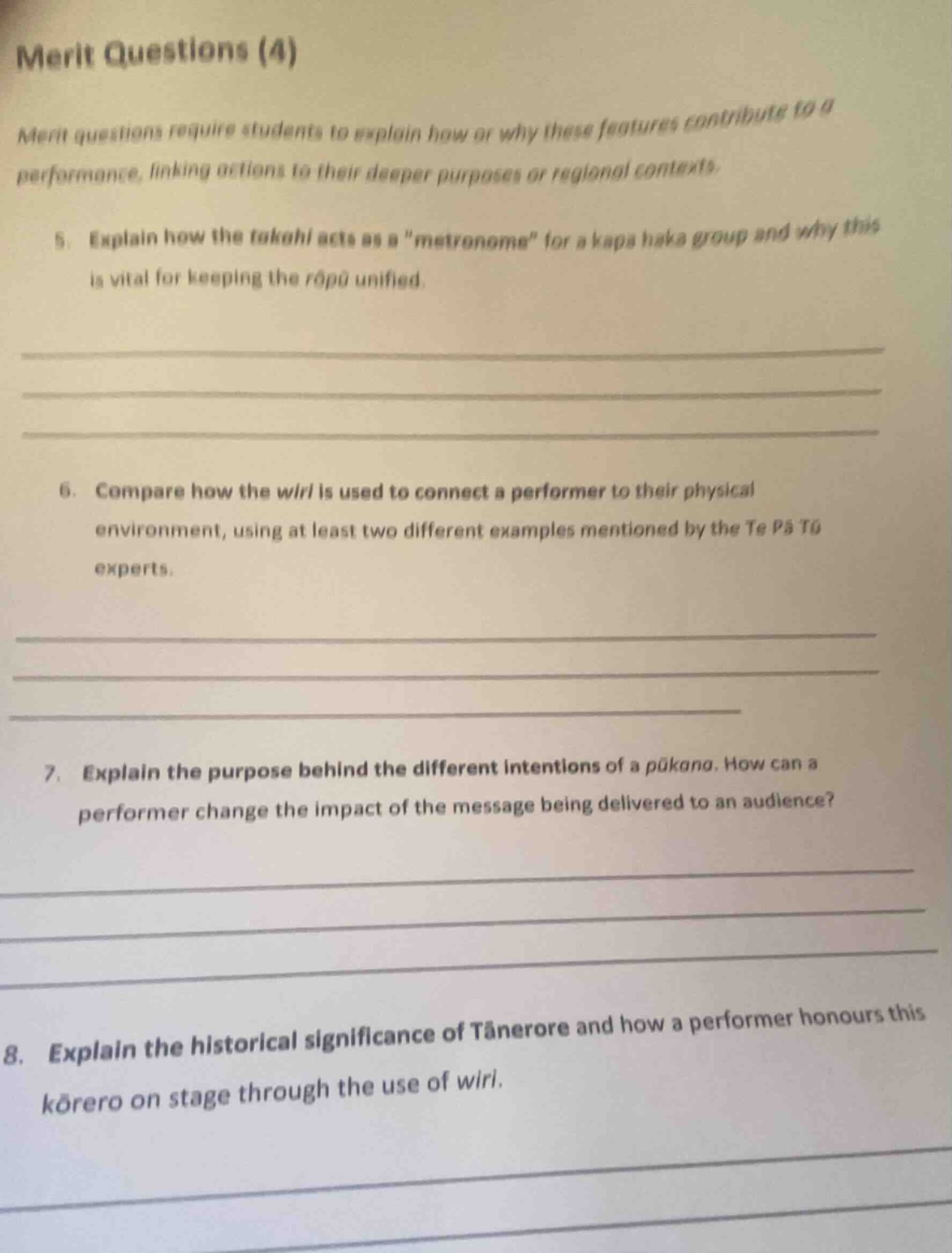 merit questions (4) merit questions require students to explain how or …