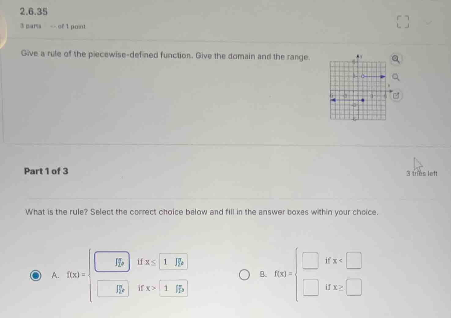 2.6.35 3 parts of 1 point give a rule of the piecewise-defined function…