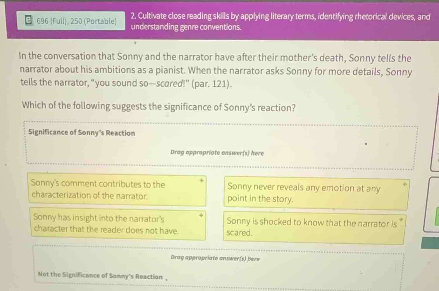 in the conversation that sonny and the narrator have after their mother…