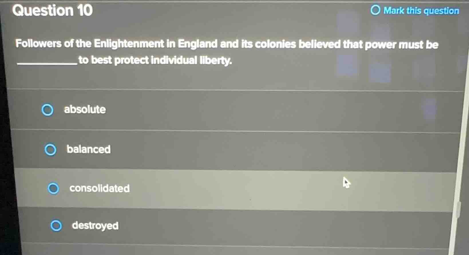 question 10 followers of the enlightenment in england and its colonies …