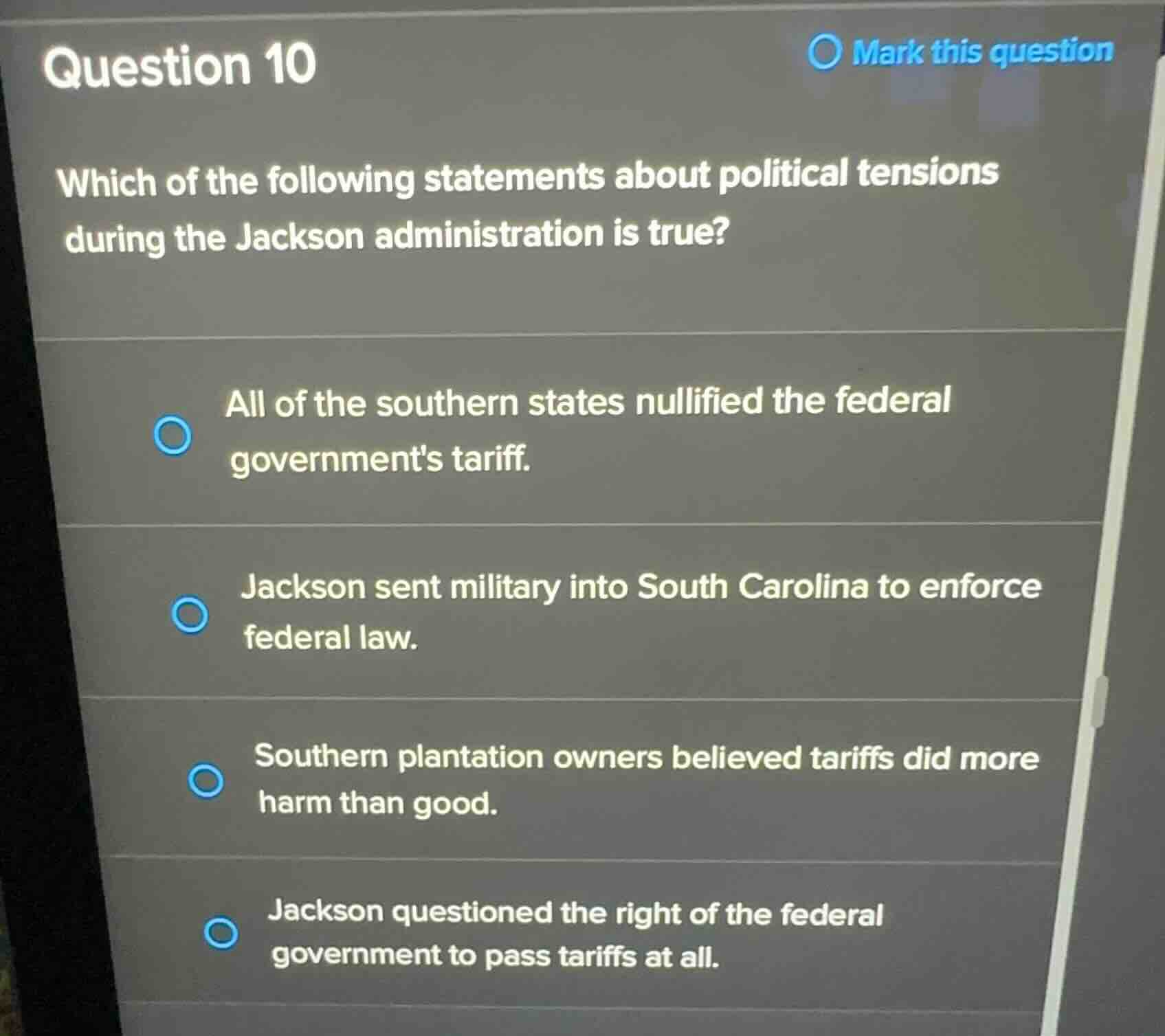 question 10 which of the following statements about political tensions …