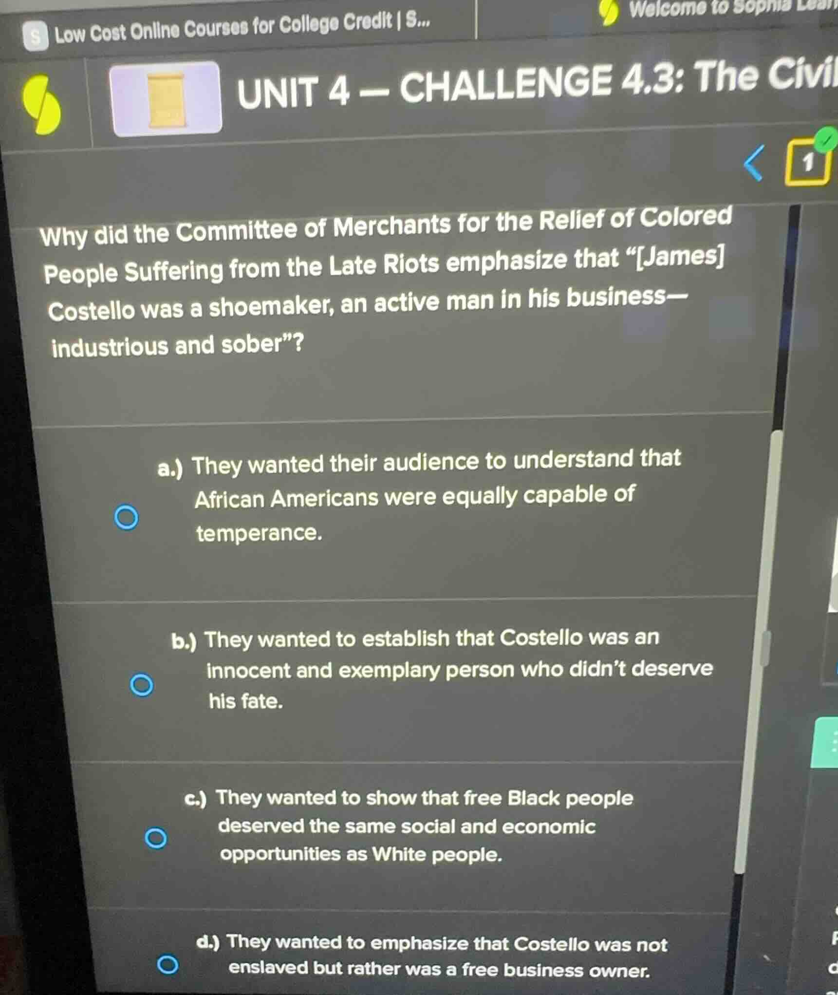 why did the committee of merchants for the relief of colored people suf…