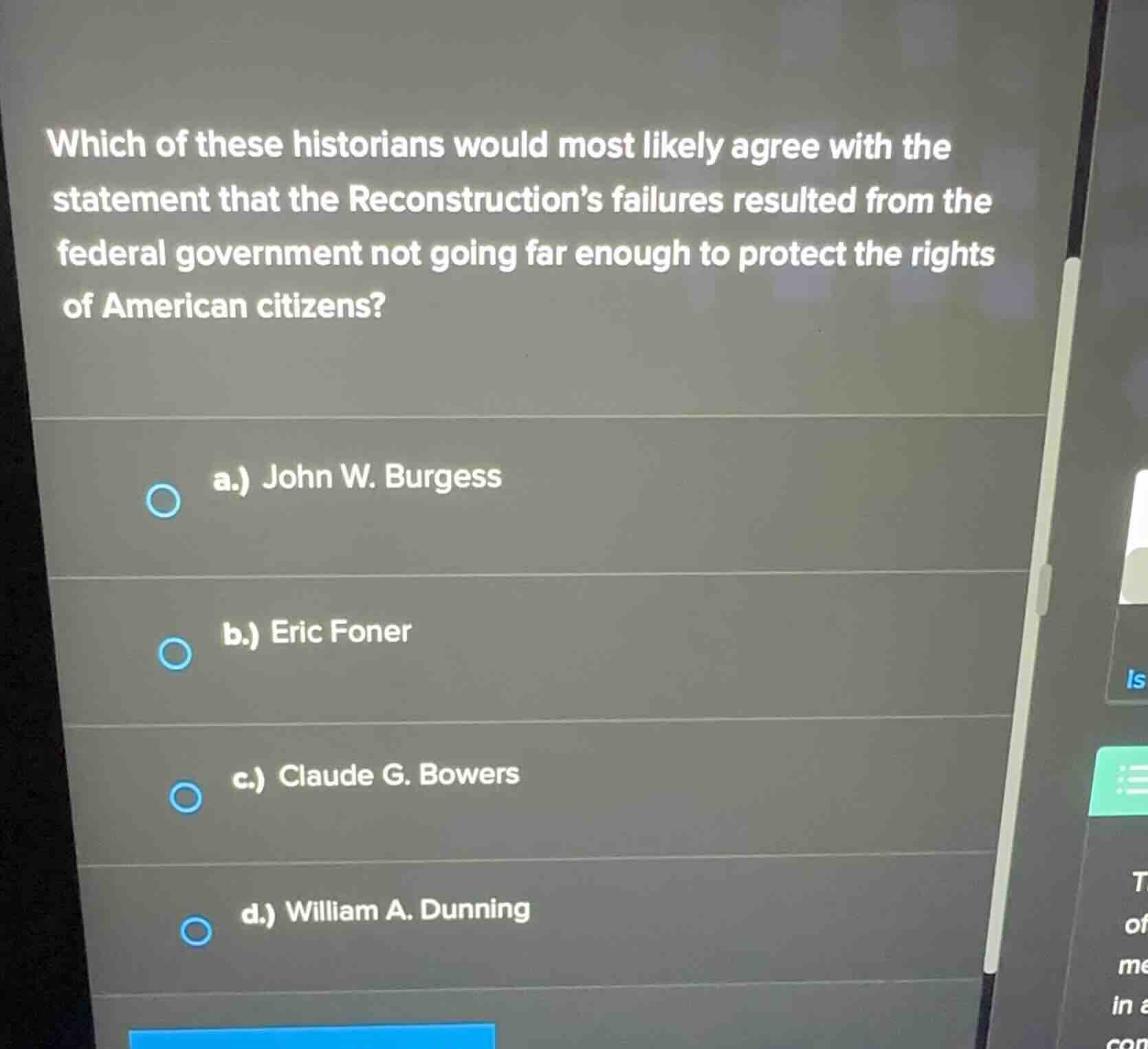 which of these historians would most likely agree with the statement th…