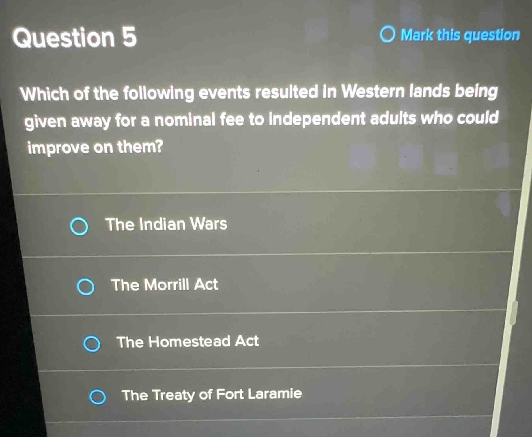 question 5 which of the following events resulted in western lands bein…