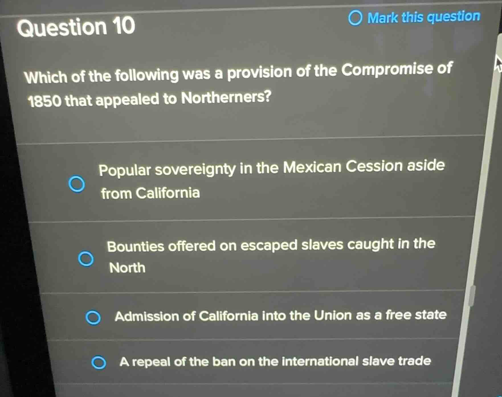 question 10 which of the following was a provision of the compromise of…