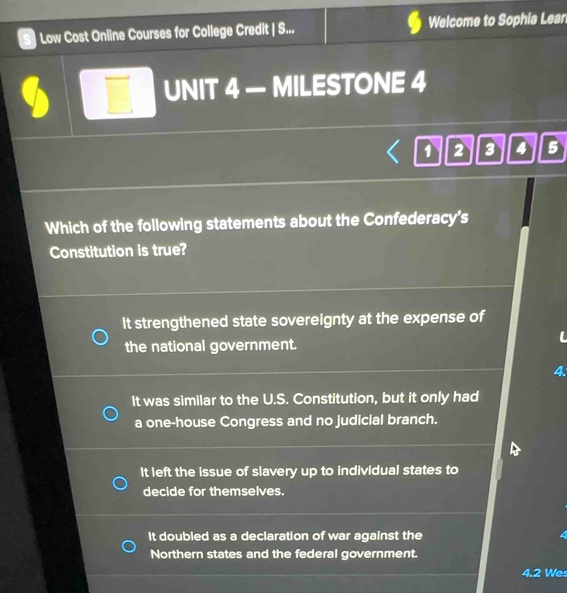 which of the following statements about the confederacys constitution i…