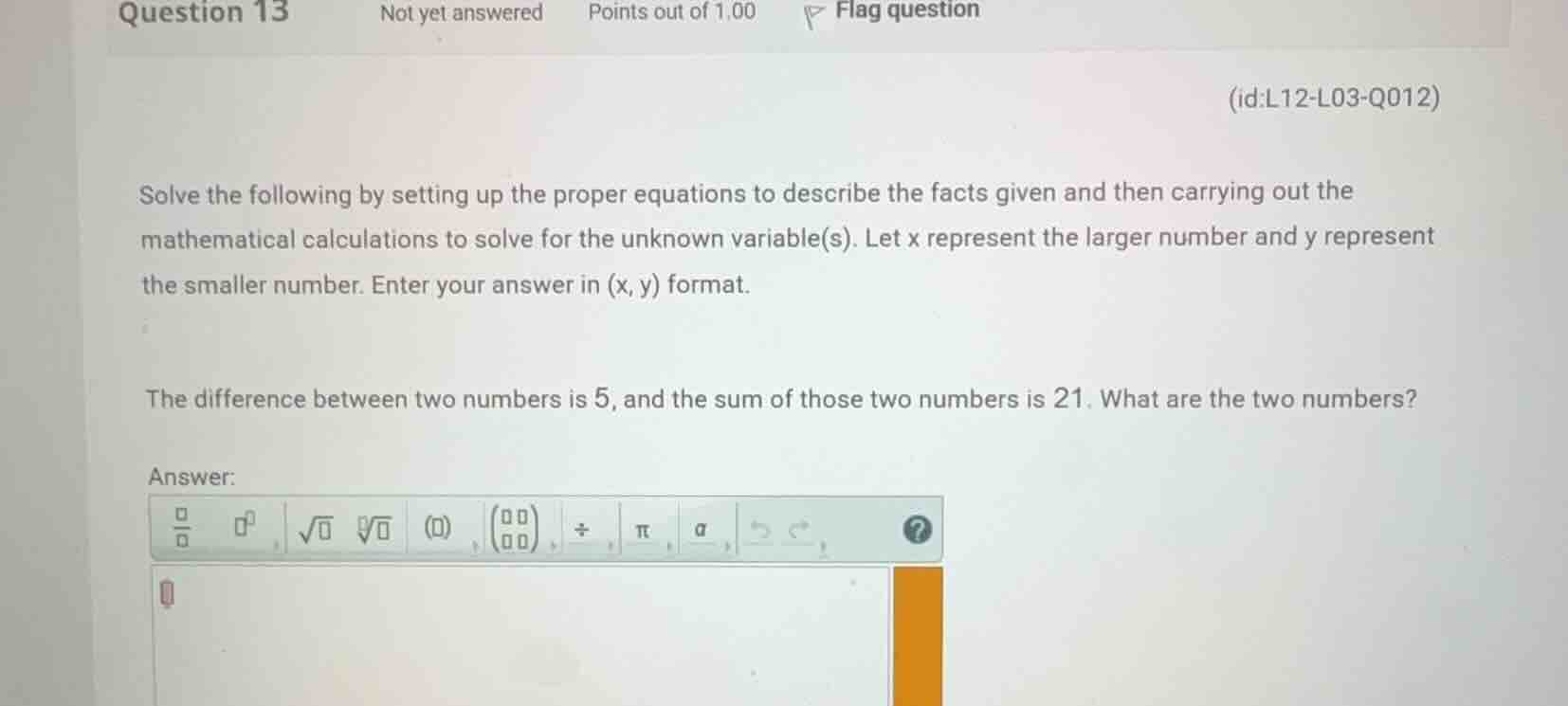 solve the following by setting up the proper equations to describe the …