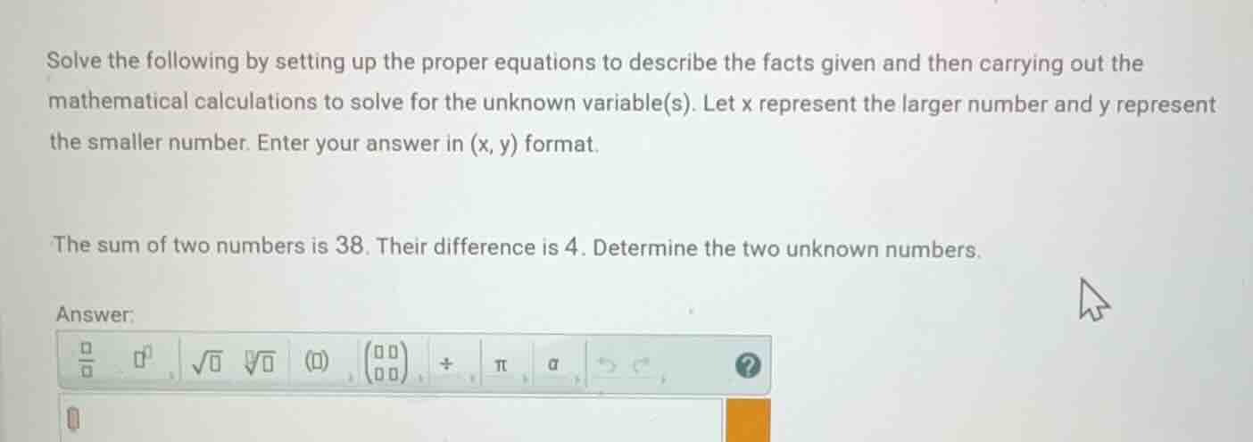 solve the following by setting up the proper equations to describe the …