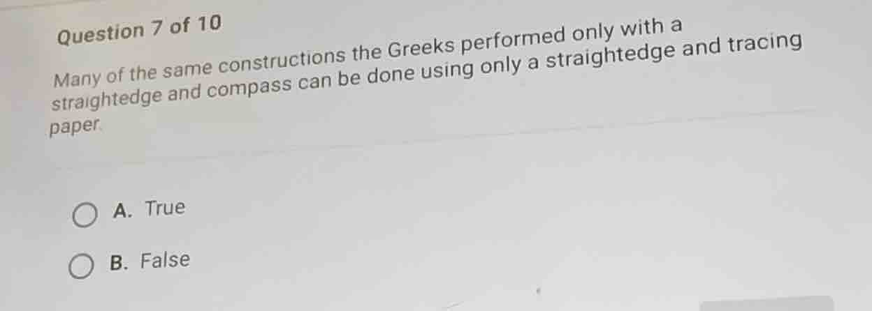 question 7 of 10 many of the same constructions the greeks performed on…