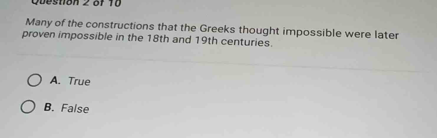 question 2 of 10 many of the constructions that the greeks thought impo…