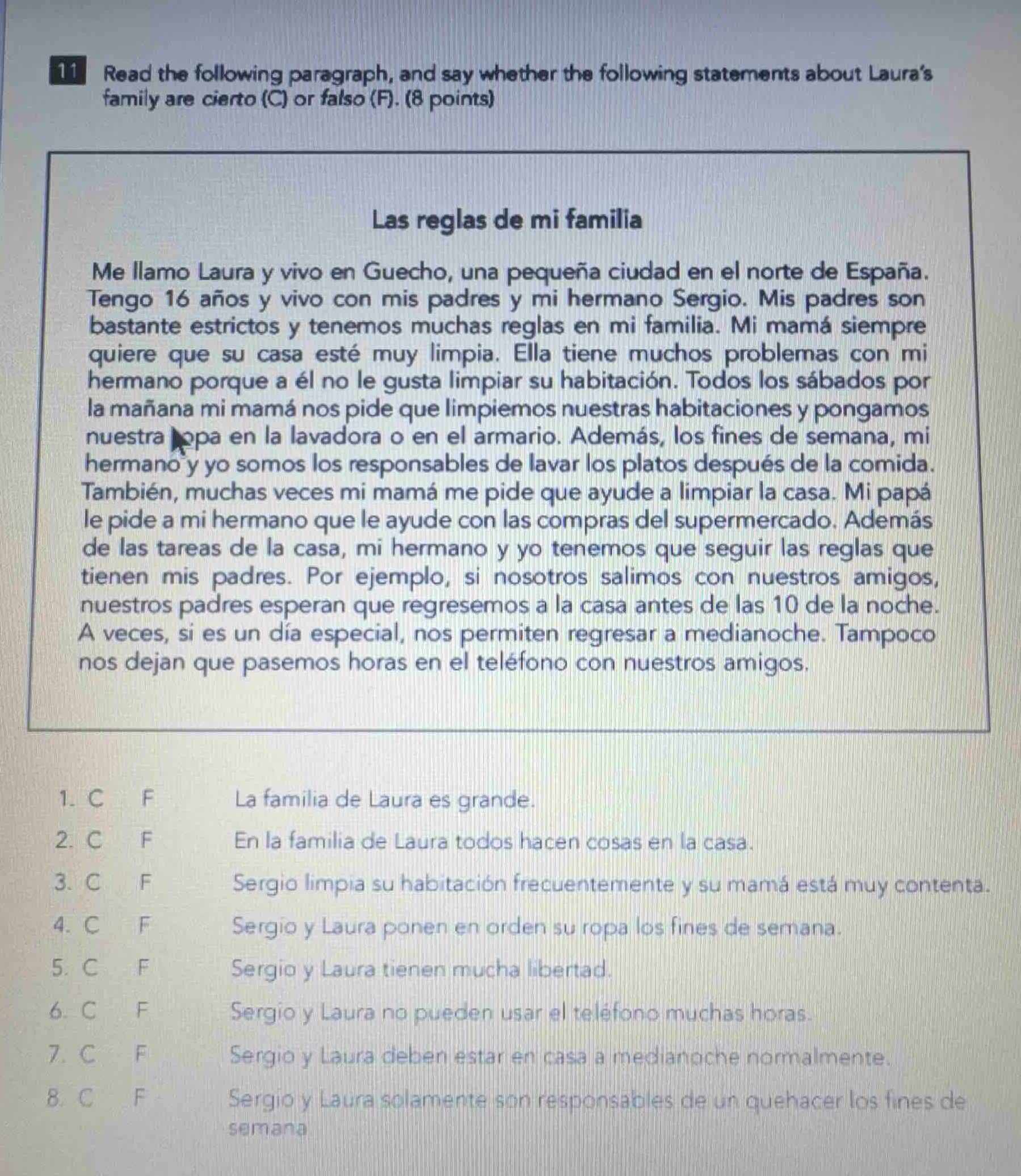 11 read the following paragraph, and say whether the following statemen…