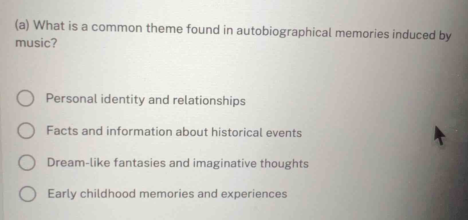 (a) what is a common theme found in autobiographical memories induced b…