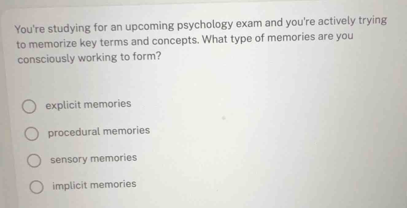 youre studying for an upcoming psychology exam and youre actively tryin…