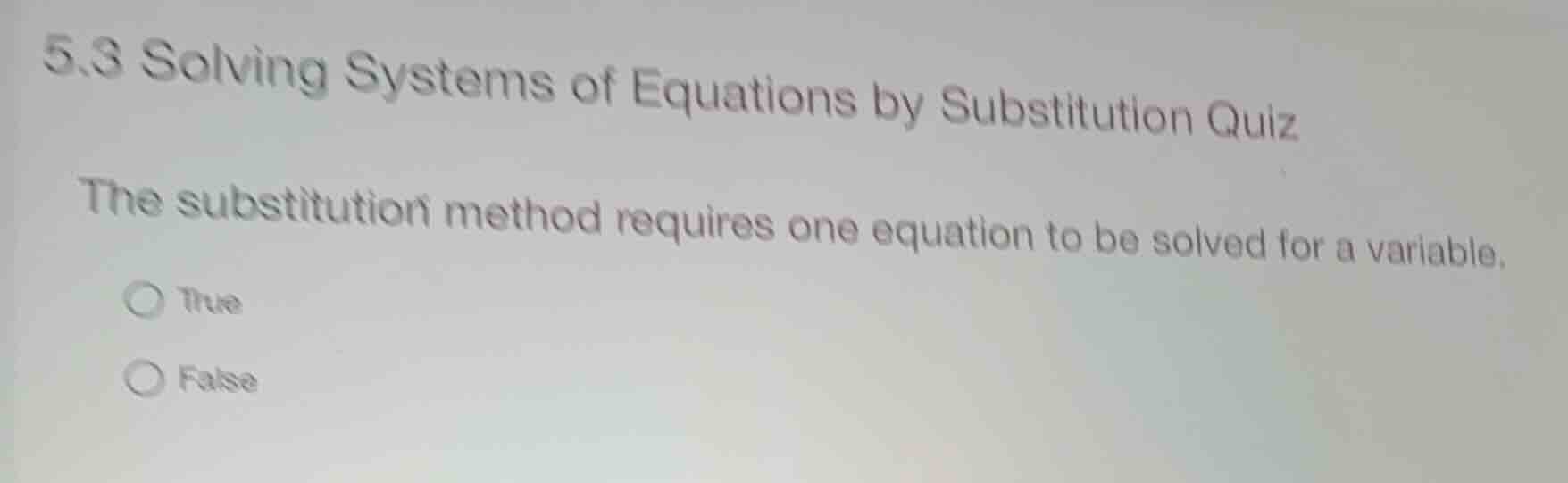 5.3 solving systems of equations by substitution quiz the substitution …