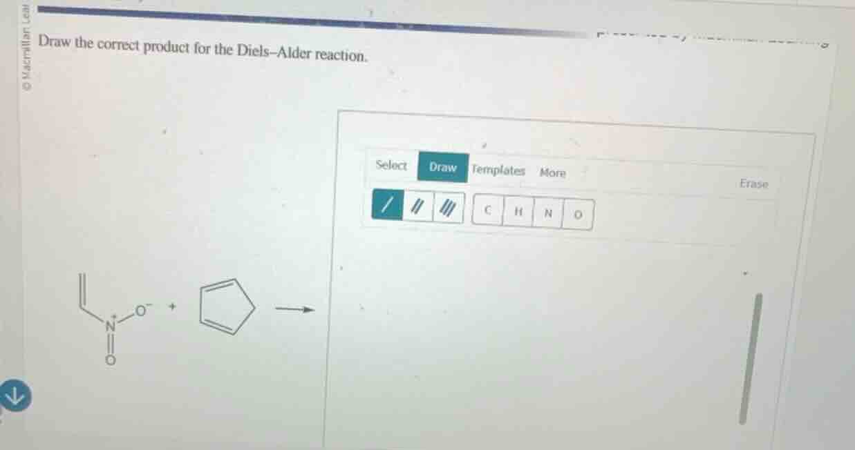 draw the correct product for the diels-alder reaction.