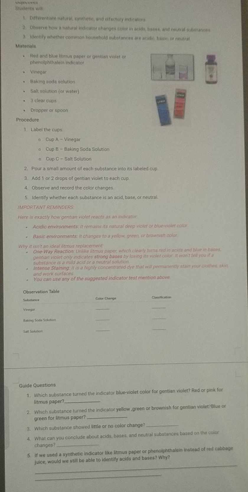 objectives students will 1. differentiate natural, synthetic, and olfac…