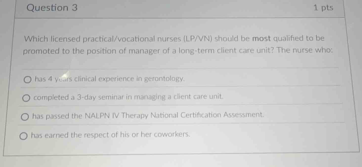 which licensed practical/vocational nurses (lp/vn) should be most quali…