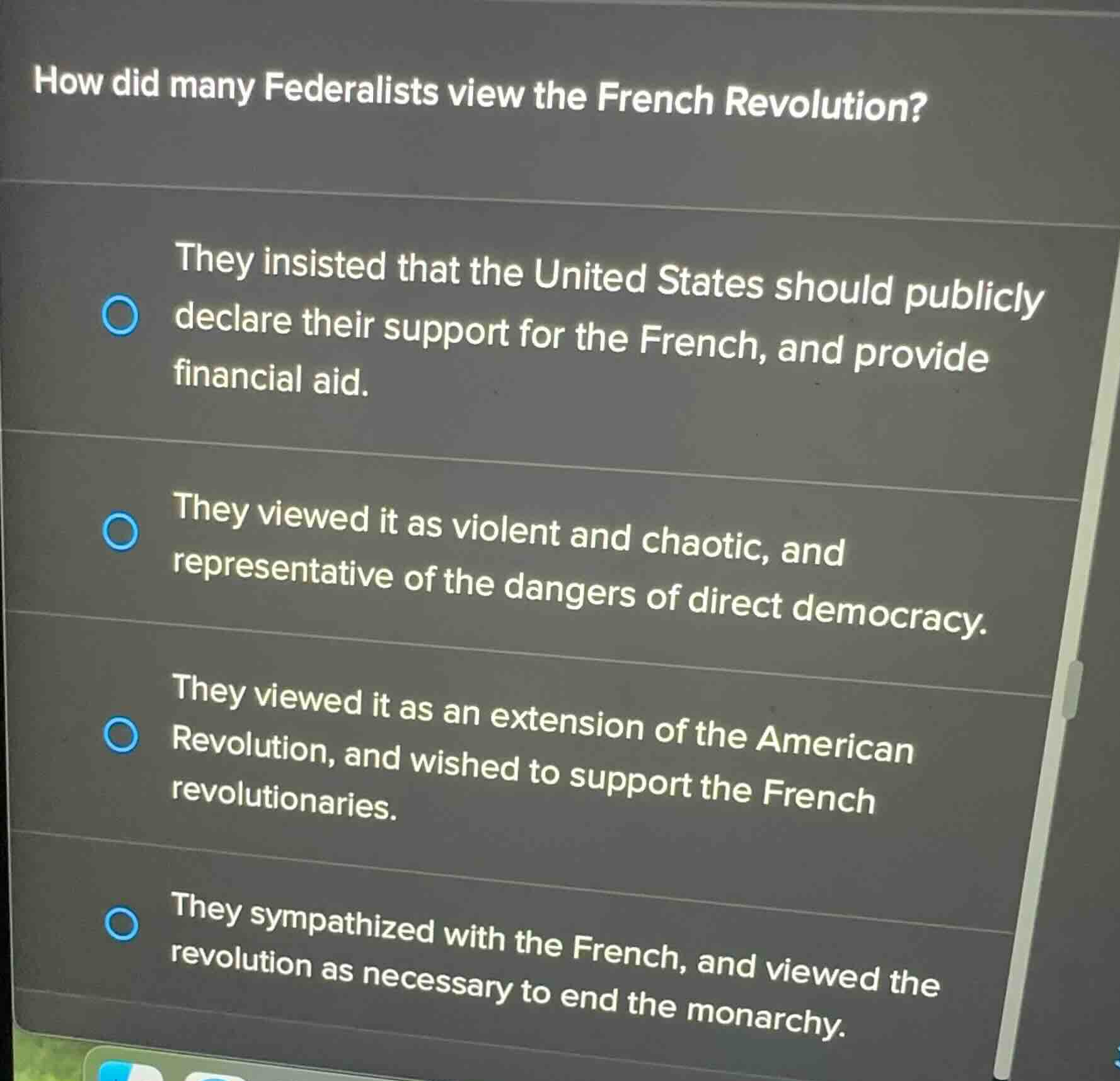 how did many federalists view the french revolution? they insisted that…