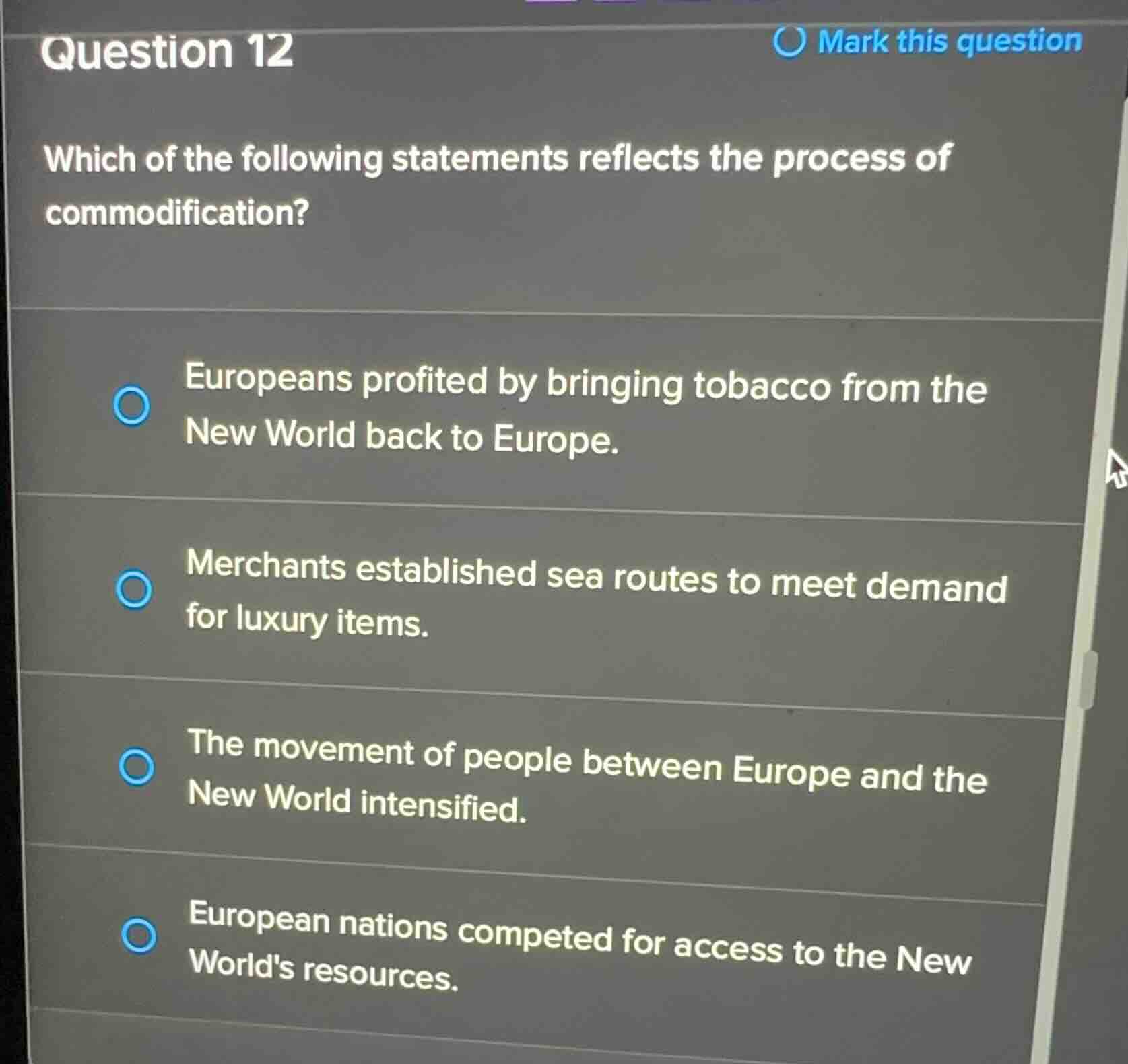 question 12 which of the following statements reflects the process of c…