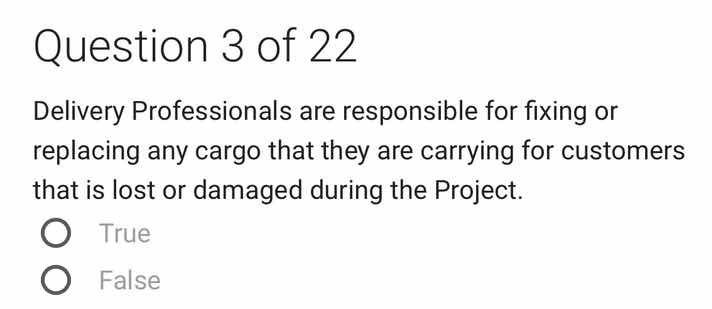 question 3 of 22 delivery professionals are responsible for fixing or r…