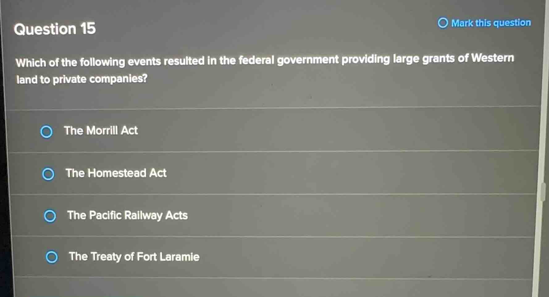 question 15 which of the following events resulted in the federal gover…