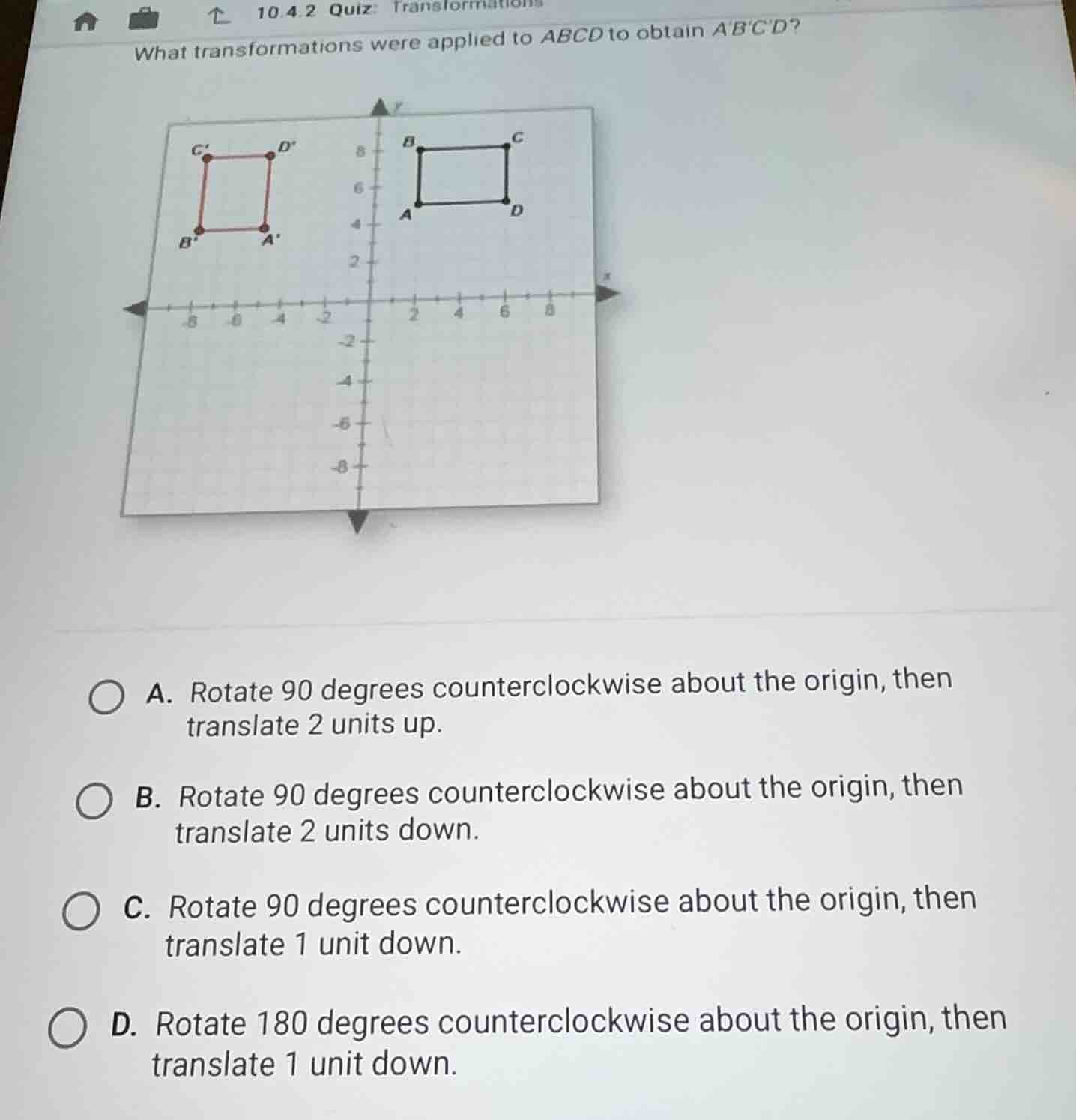 what transformations were applied to \\(abcd\\) to obtain \\(abcd\\)? a…