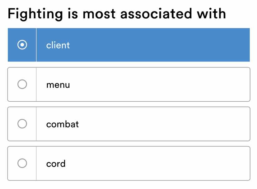 fighting is most associated with client menu combat cord