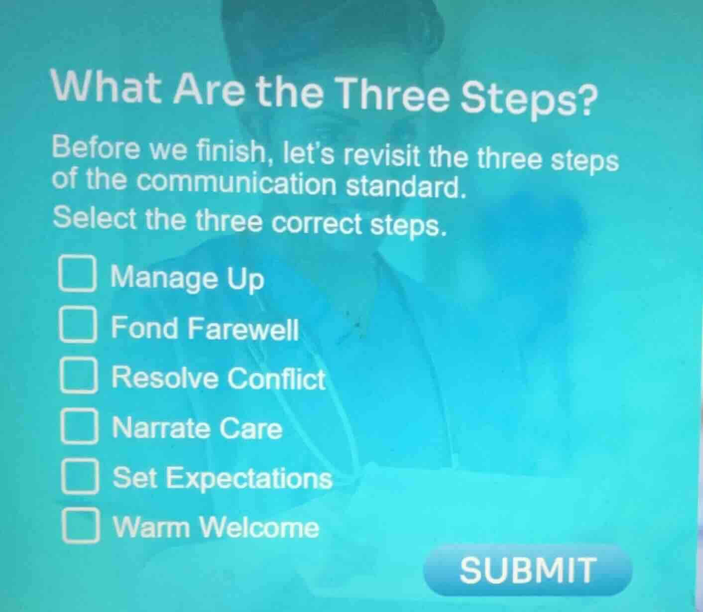 what are the three steps? before we finish, lets revisit the three step…